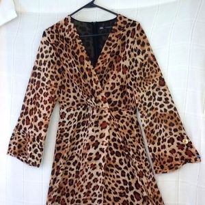 Zara Leopard Maxi Dress Sz 8, NWOT